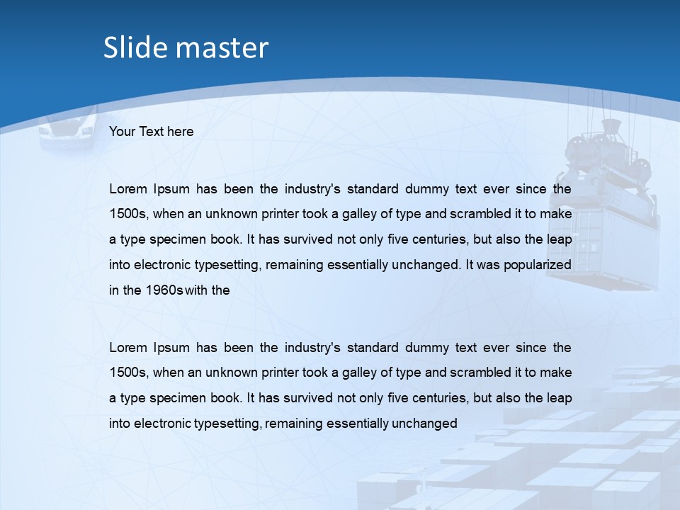 Ship Shipping Earth PowerPoint Template