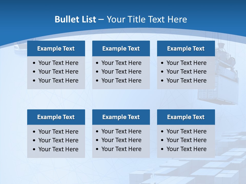 Ship Shipping Earth PowerPoint Template