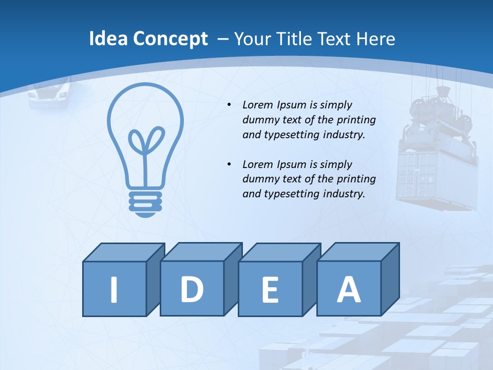 Ship Shipping Earth PowerPoint Template