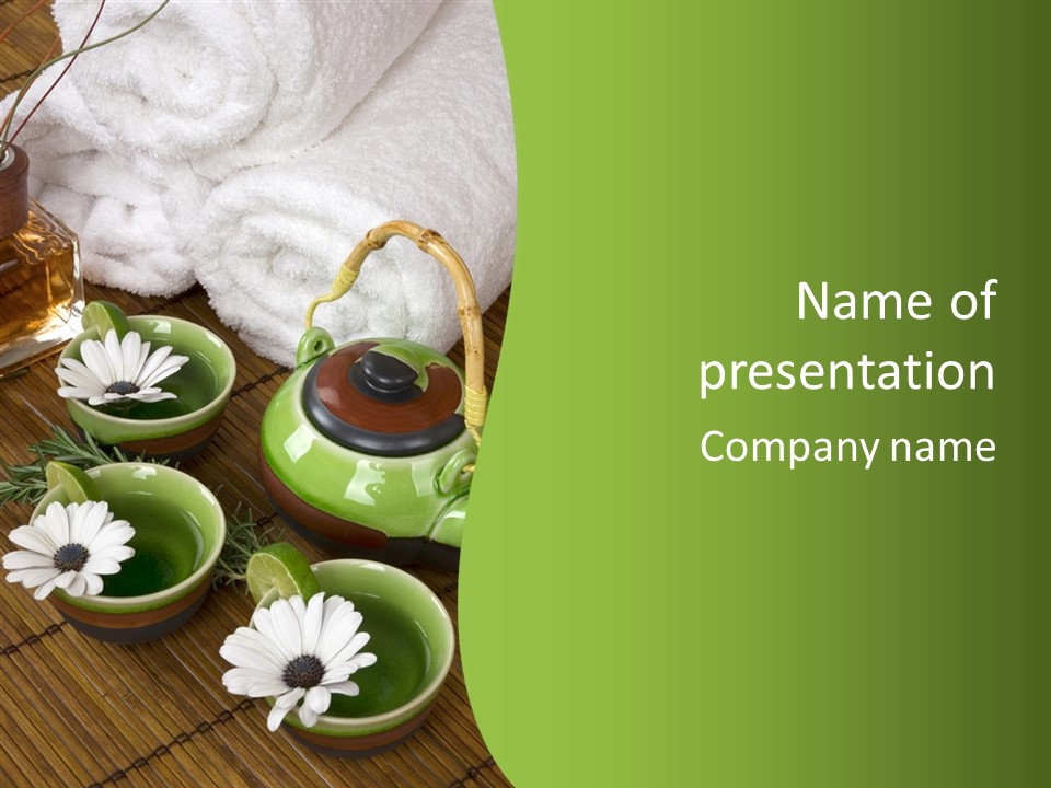 Tea Vegetable Salon PowerPoint Template