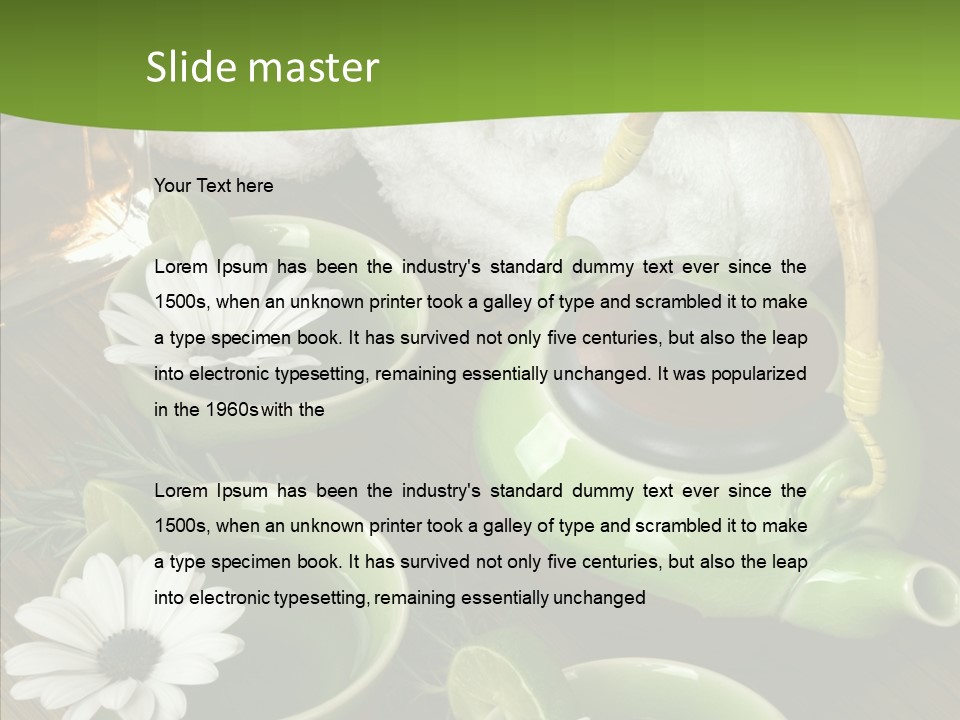 Tea Vegetable Salon PowerPoint Template