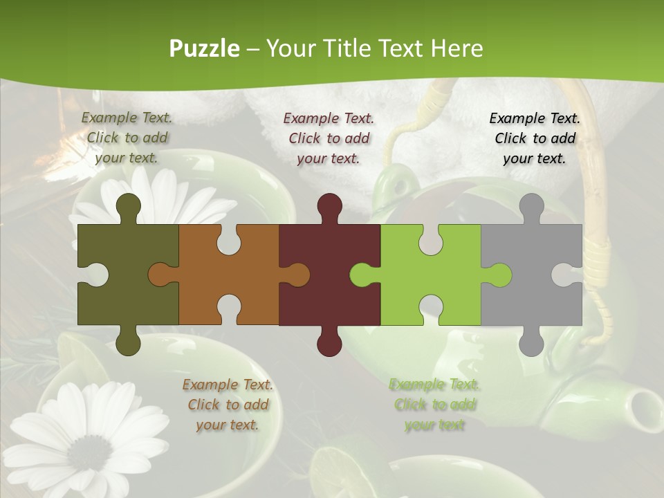 Tea Vegetable Salon PowerPoint Template