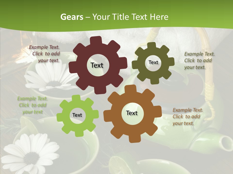 Tea Vegetable Salon PowerPoint Template