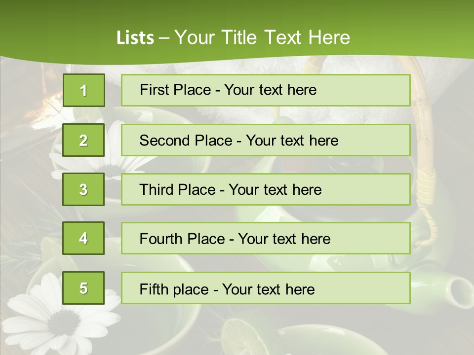 Tea Vegetable Salon PowerPoint Template