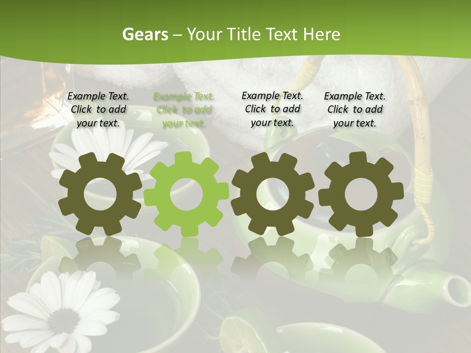 Tea Vegetable Salon PowerPoint Template