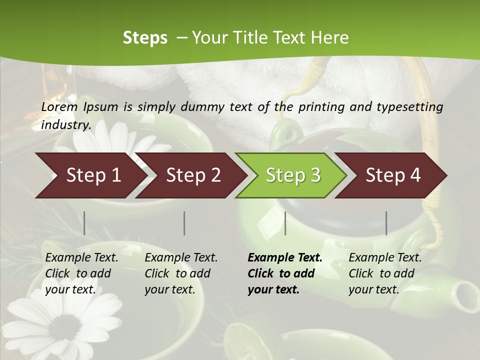 Tea Vegetable Salon PowerPoint Template