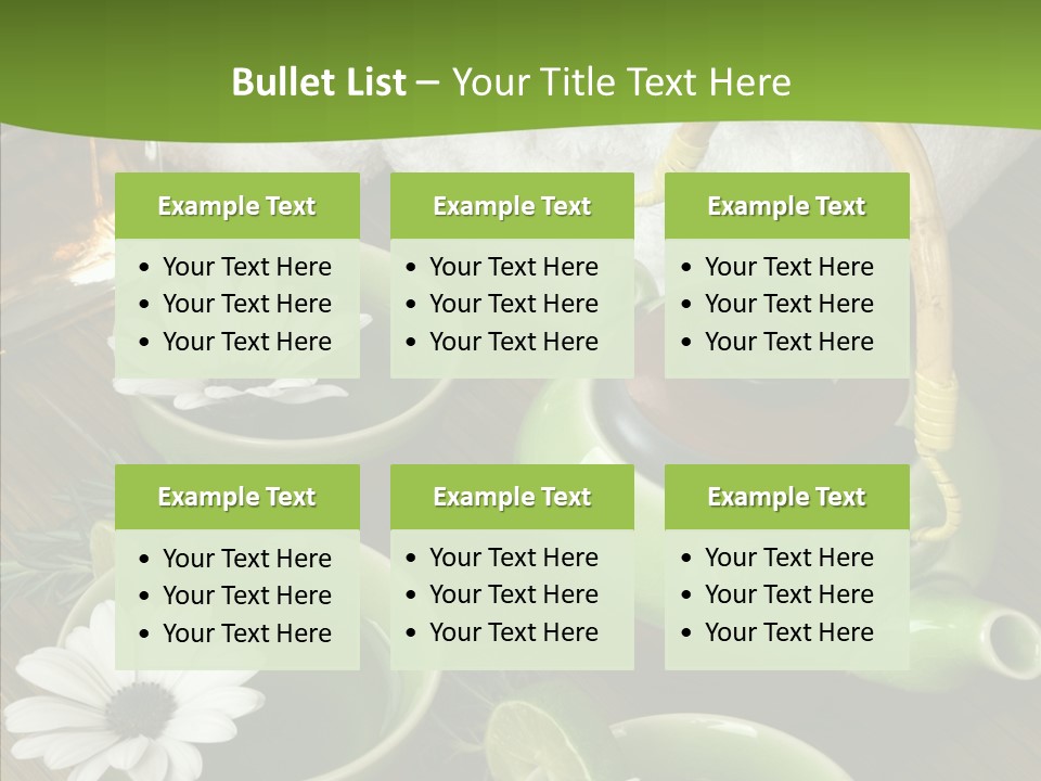 Tea Vegetable Salon PowerPoint Template