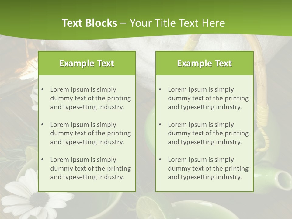 Tea Vegetable Salon PowerPoint Template