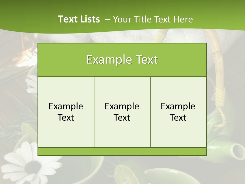 Tea Vegetable Salon PowerPoint Template