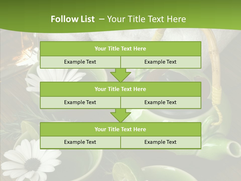 Tea Vegetable Salon PowerPoint Template