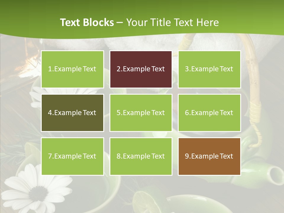 Tea Vegetable Salon PowerPoint Template