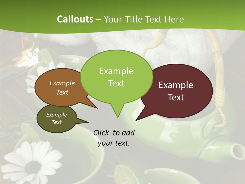 Tea Vegetable Salon PowerPoint Template