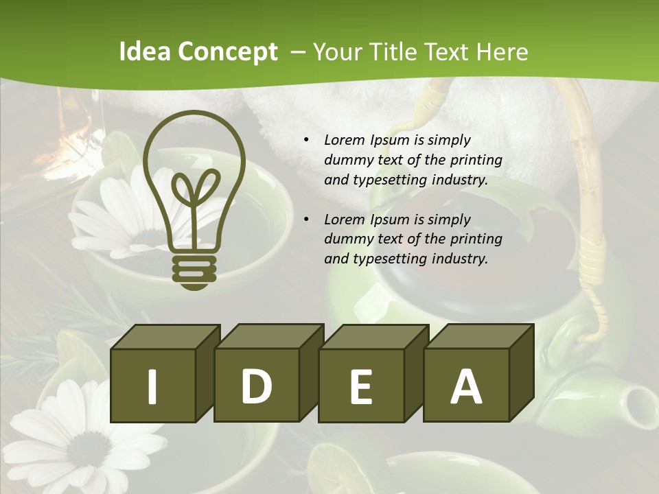 Tea Vegetable Salon PowerPoint Template