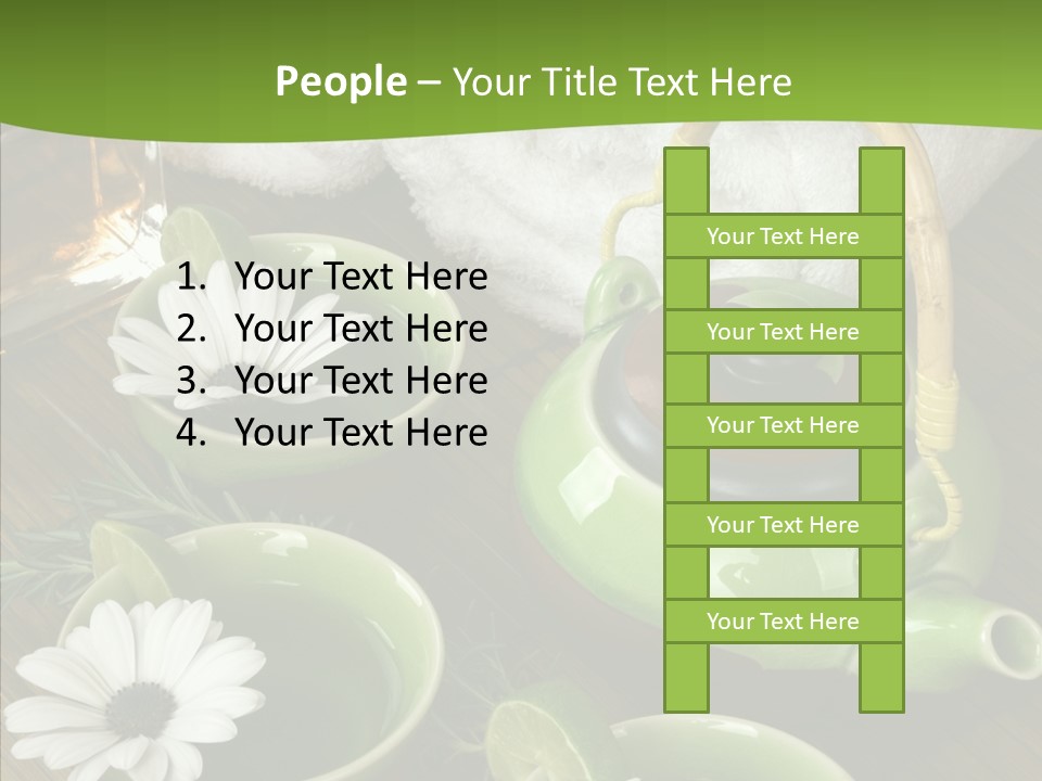 Tea Vegetable Salon PowerPoint Template