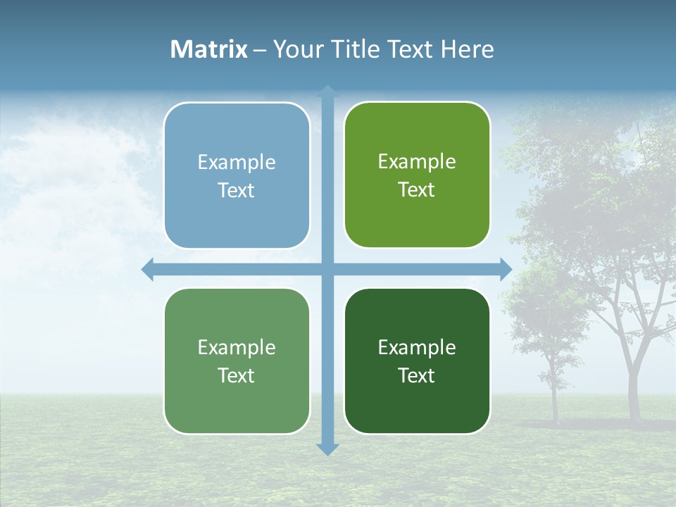 Cloudscape Illustrated Blue PowerPoint Template