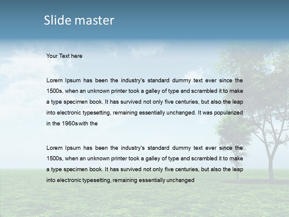 Cloudscape Illustrated Blue PowerPoint Template