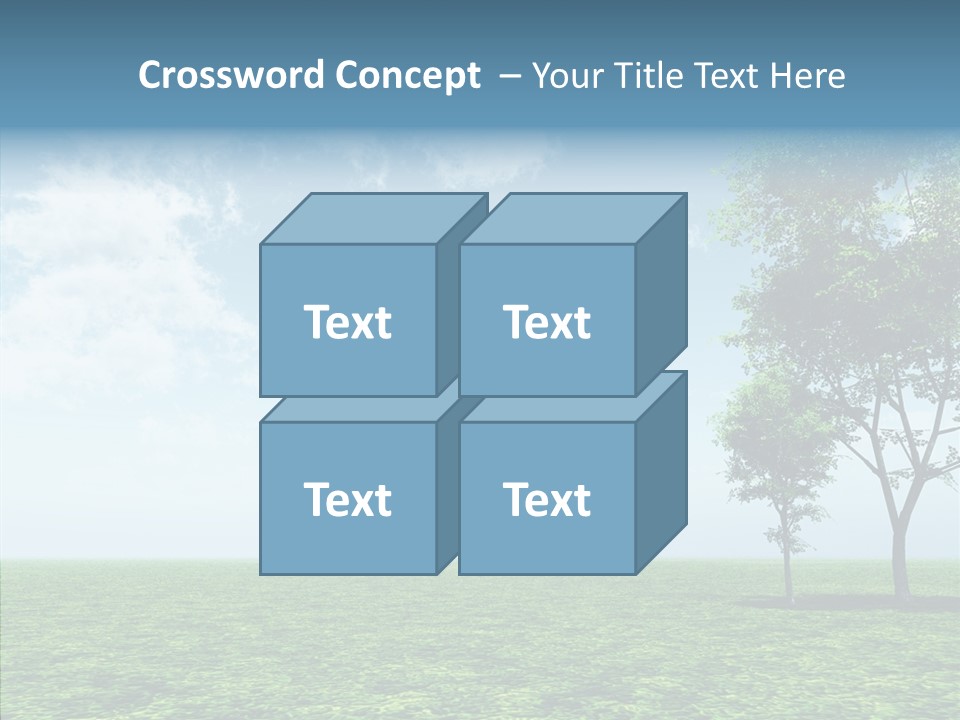 Cloudscape Illustrated Blue PowerPoint Template