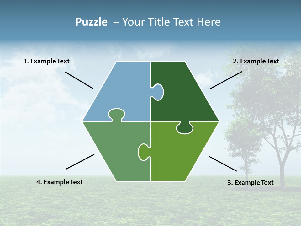 Cloudscape Illustrated Blue PowerPoint Template