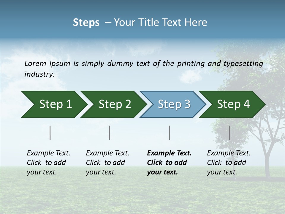 Cloudscape Illustrated Blue PowerPoint Template