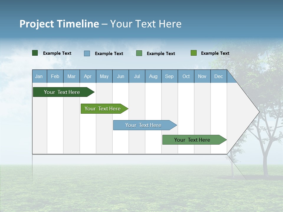 Cloudscape Illustrated Blue PowerPoint Template
