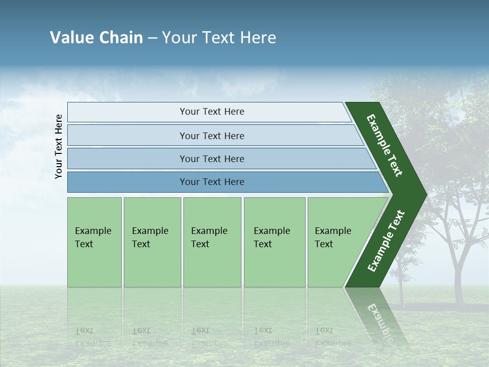 Cloudscape Illustrated Blue PowerPoint Template