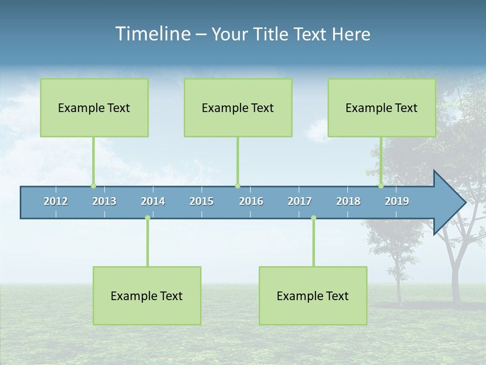 Cloudscape Illustrated Blue PowerPoint Template