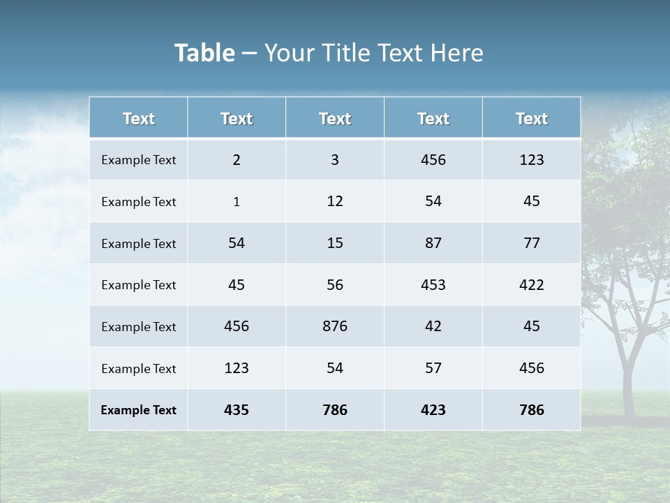 Cloudscape Illustrated Blue PowerPoint Template