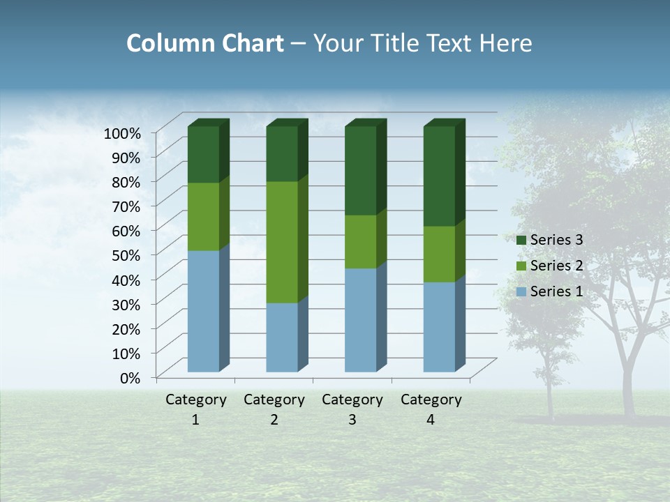 Cloudscape Illustrated Blue PowerPoint Template