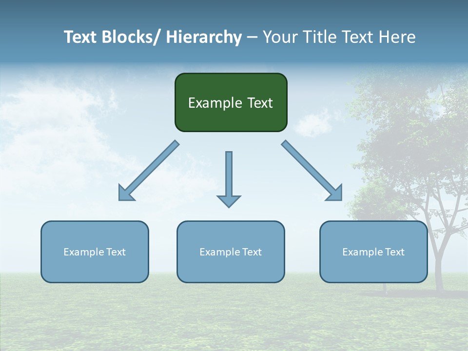 Cloudscape Illustrated Blue PowerPoint Template