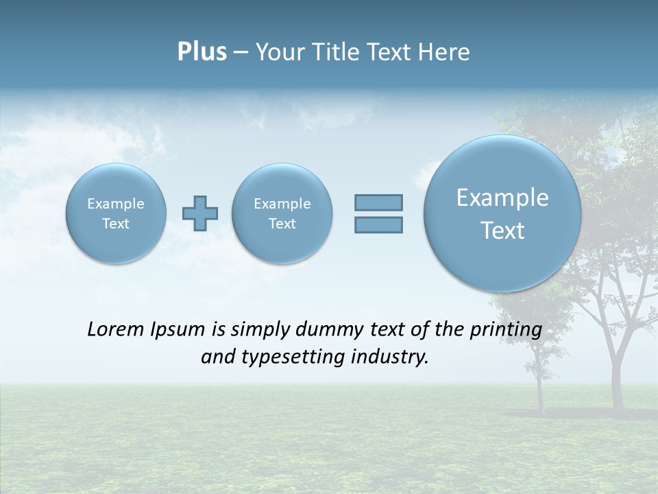 Cloudscape Illustrated Blue PowerPoint Template