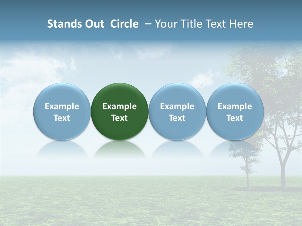 Cloudscape Illustrated Blue PowerPoint Template