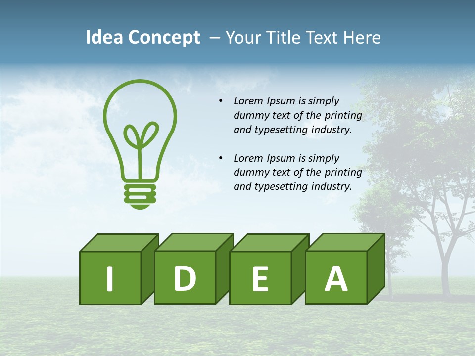 Cloudscape Illustrated Blue PowerPoint Template