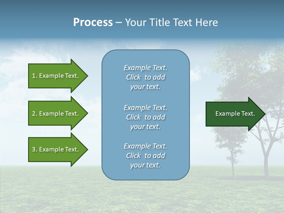 Cloudscape Illustrated Blue PowerPoint Template