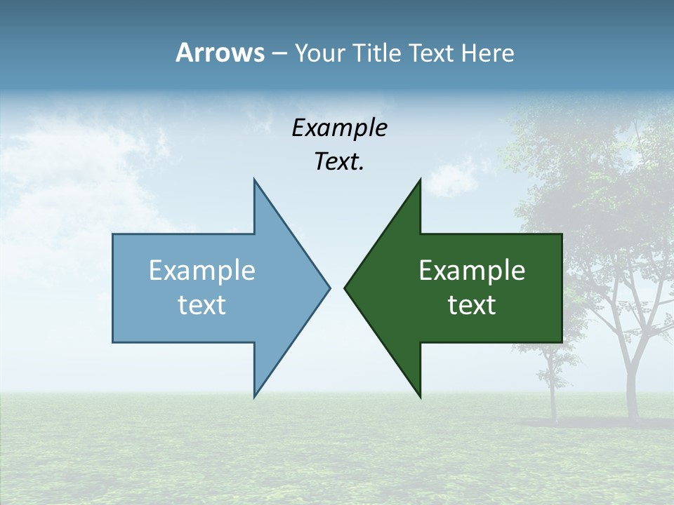 Cloudscape Illustrated Blue PowerPoint Template