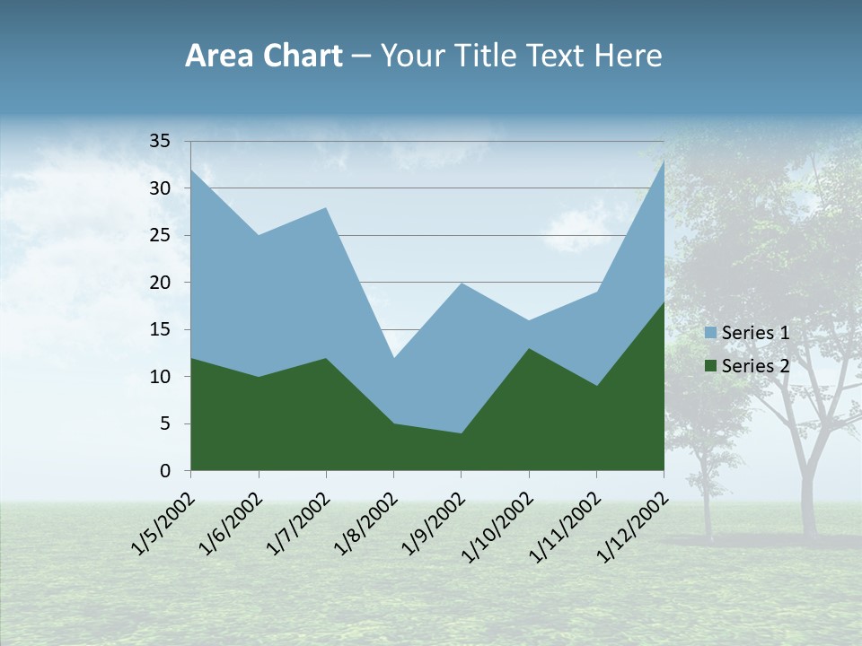 Cloudscape Illustrated Blue PowerPoint Template