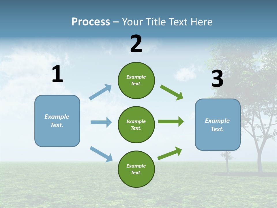 Cloudscape Illustrated Blue PowerPoint Template