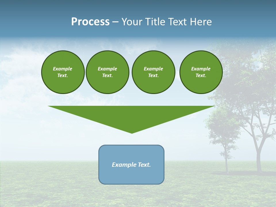 Cloudscape Illustrated Blue PowerPoint Template