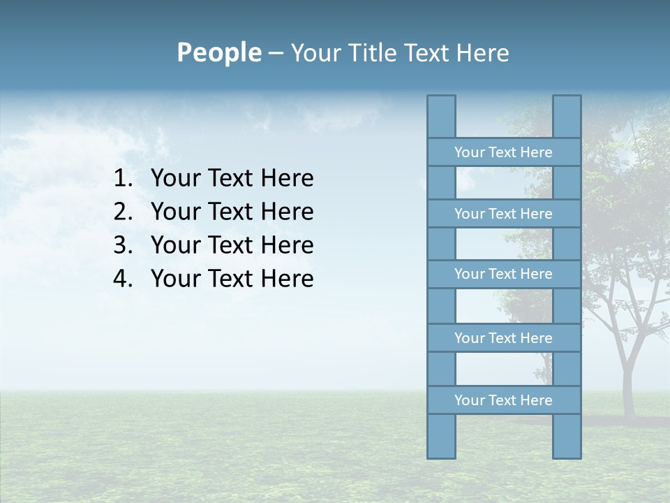 Cloudscape Illustrated Blue PowerPoint Template