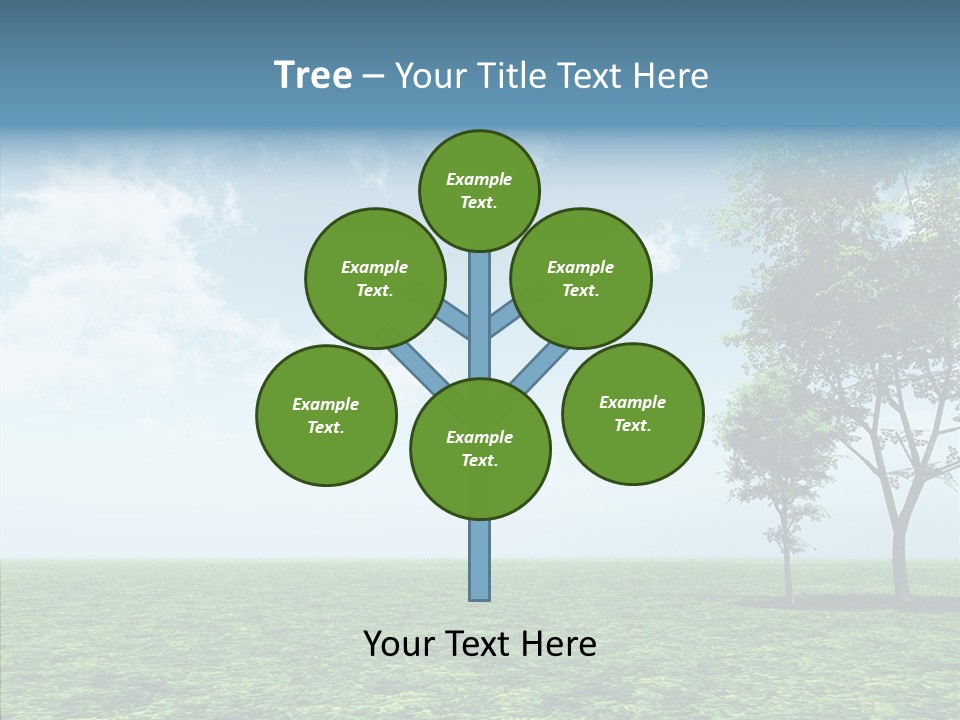 Cloudscape Illustrated Blue PowerPoint Template