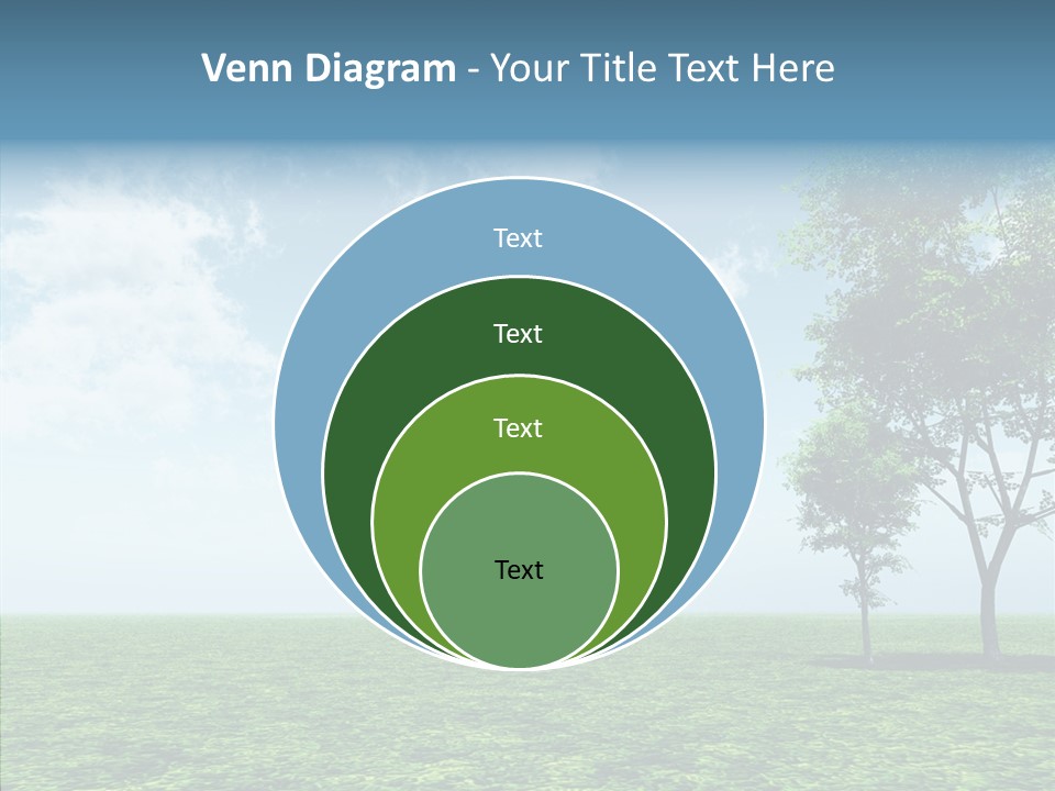 Cloudscape Illustrated Blue PowerPoint Template
