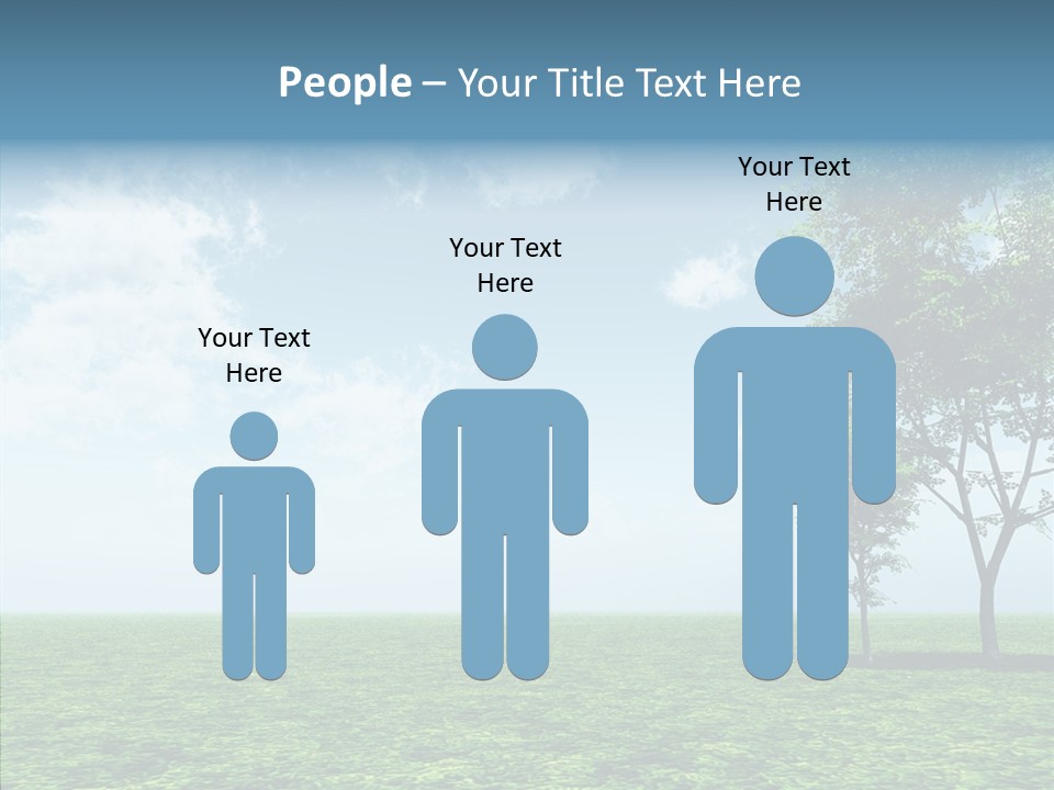 Cloudscape Illustrated Blue PowerPoint Template