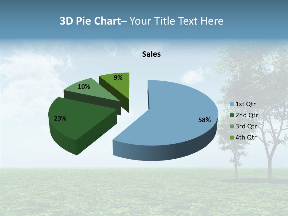 Cloudscape Illustrated Blue PowerPoint Template
