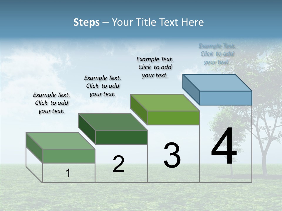 Cloudscape Illustrated Blue PowerPoint Template