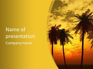 Sunrise Red Background PowerPoint Template