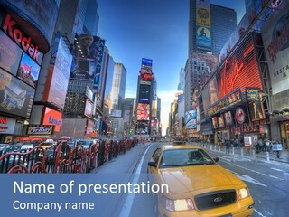 Subway Bus Road PowerPoint Template