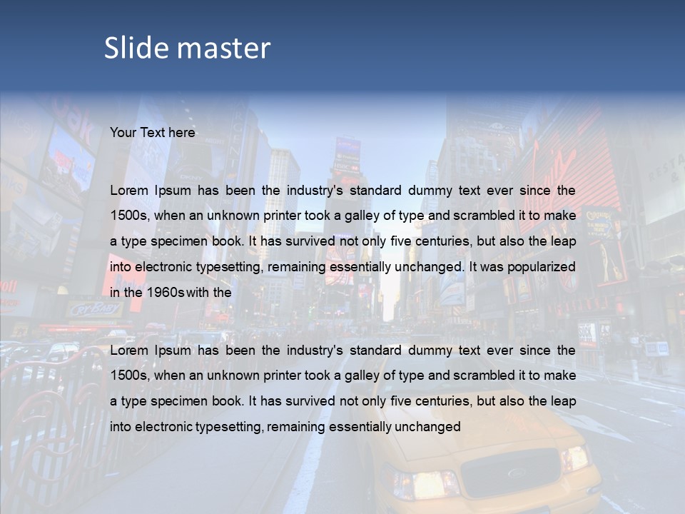 Subway Bus Road PowerPoint Template