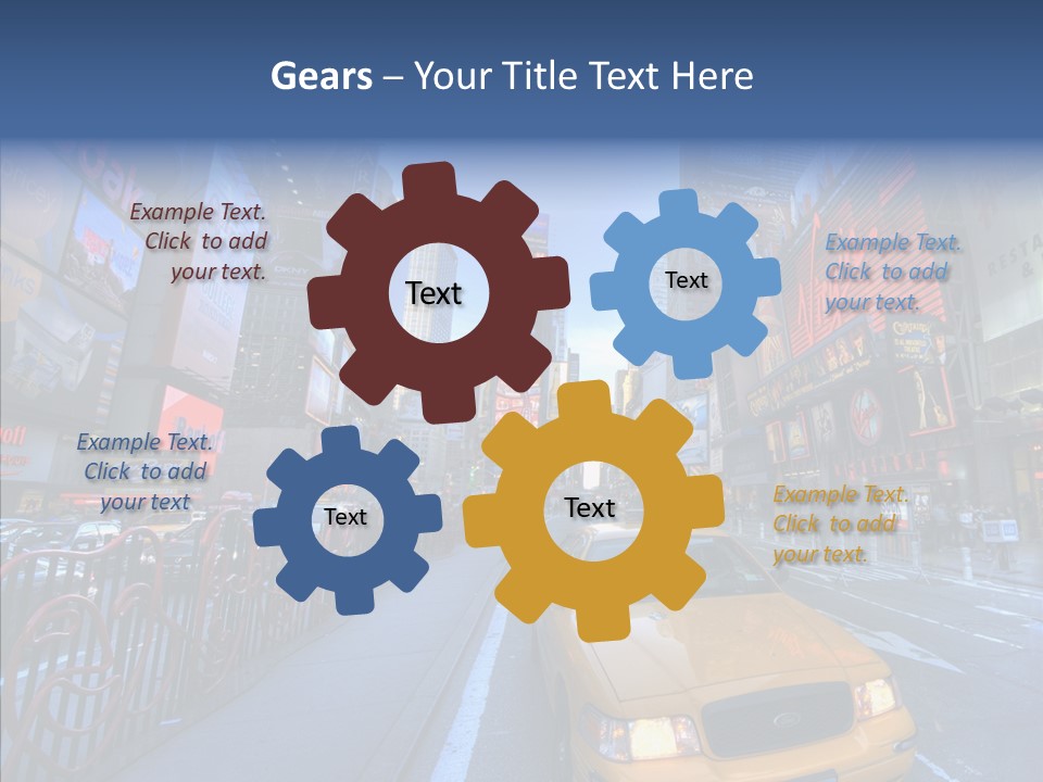 Subway Bus Road PowerPoint Template