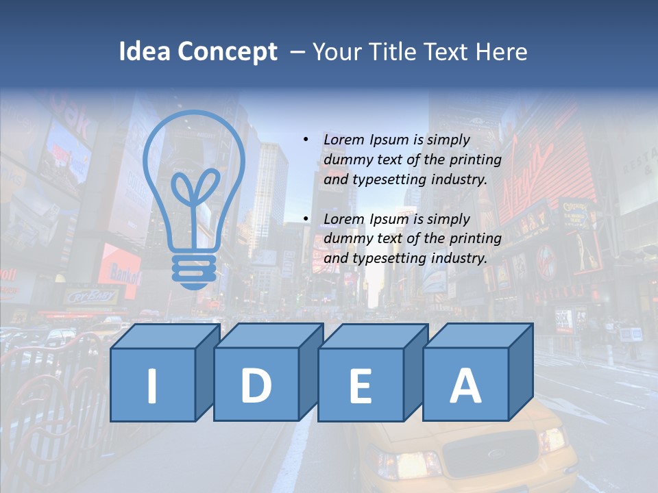 Subway Bus Road PowerPoint Template