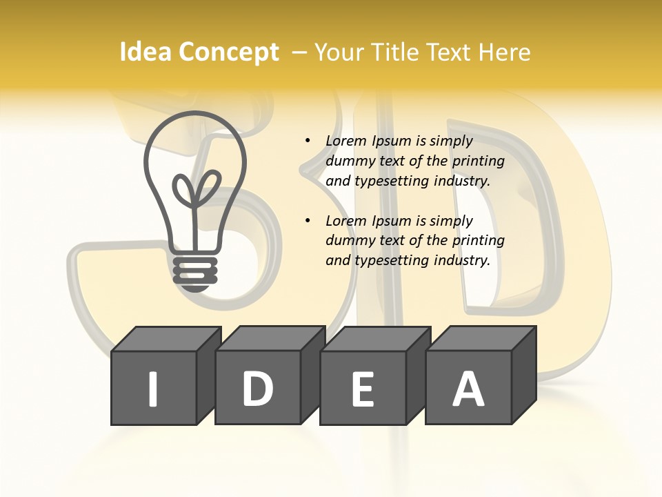 D Logo Hdtv Display PowerPoint Template