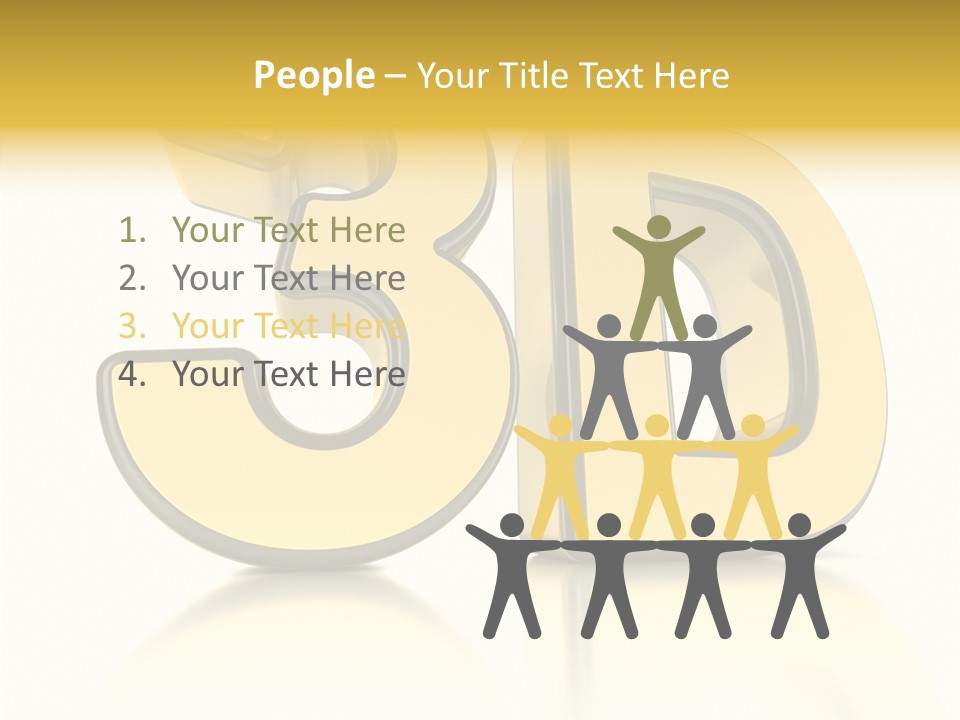 D Logo Hdtv Display PowerPoint Template